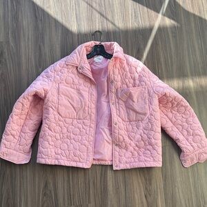 Women's Pink Quilted Puffer Jacket